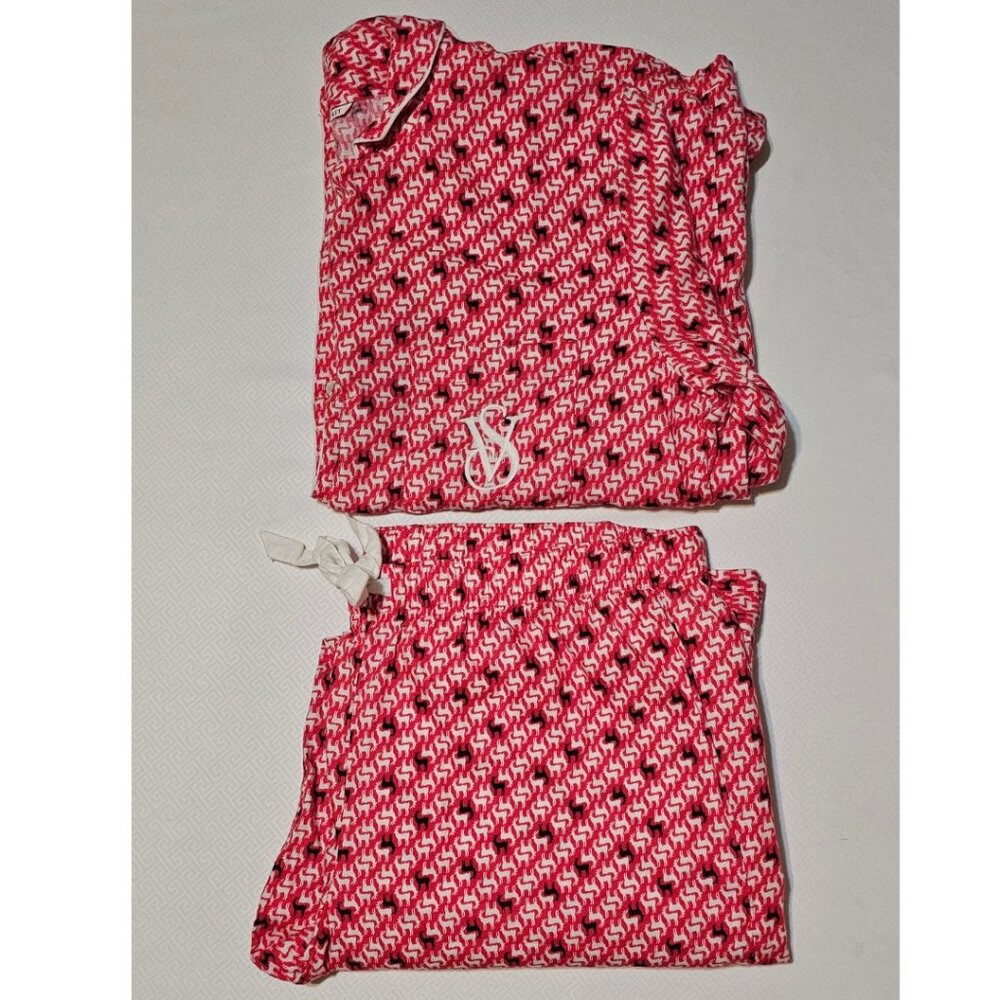 Victoria Secret The Dreamer Deer Pattern Pajamas Set Women's L NWOT